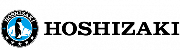 Hoshizaki logo with a penguin icon on a white background