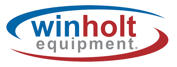 Winholt Equipment logo with a blue and red design on a white background