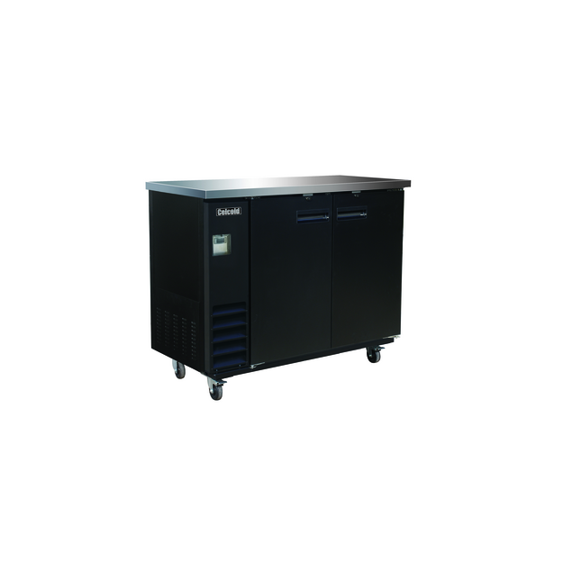Celcold CBB48B 2 Solid Door Back Bar Cooler, Black 49.5"W - [BB1] - Celcold - - Refrigeration | Purchase online at RYCO Kitchenworks