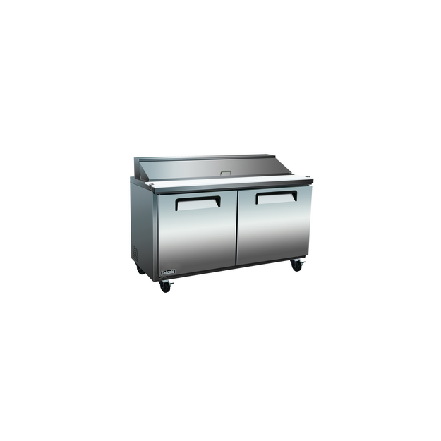 Celcold CSP4812 2 Solid Door Sandwich Prep Refrigerator 48"W - [U2] - Celcold - - Refrigeration | Purchase online at RYCO Kitchenworks