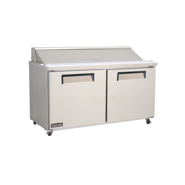 Celcold CSP6016 2 Solid Door Sandwich Prep Refrigerator 60"W - [U2] - Celcold - - Refrigeration | Purchase online at RYCO Kitchenworks