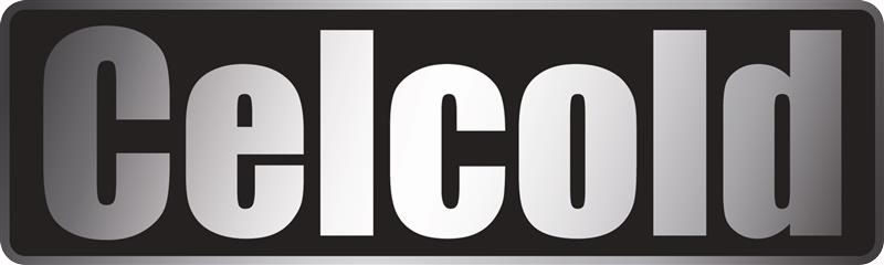Celcold logo on a black background