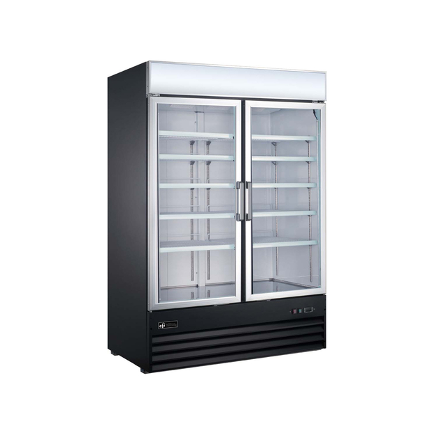EFI C2-49GDVCX 2 Glass Door Refrigerated Merchandiser Black/Stainless 54"W - [R2] - EFI Sales Canada - - Refrigeration | Purchase online at RYCO Kitchenworks