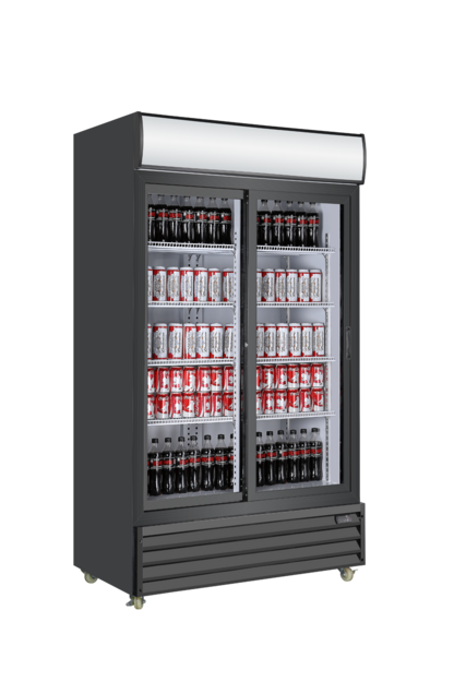 EFI C2S-39GD 2 Glass Door Refrigerated Merchandiser Black 40"W - [R2] - EFI Sales Canada - - Refrigeration | Purchase online at RYCO Kitchenworks