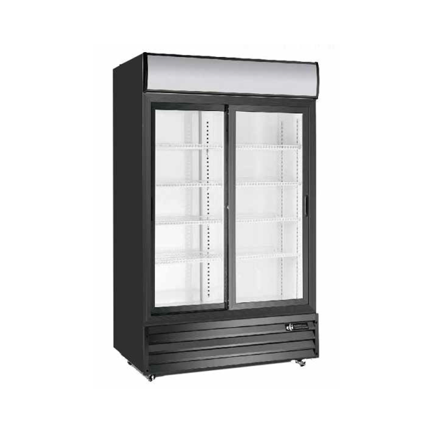 EFI C2S-45GD 2 Glass Door Refrigerated Merchandiser Black 45"W - [R2] - EFI Sales Canada - - Refrigeration | Purchase online at RYCO Kitchenworks