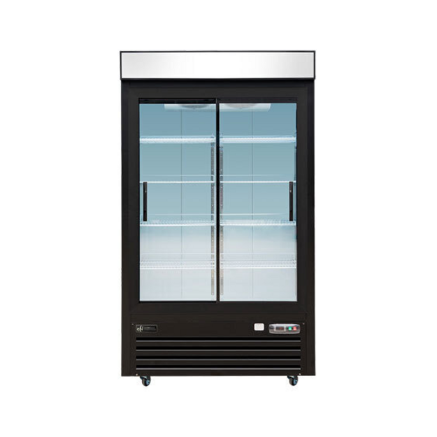 EFI C2S-48GD 2 Glass Sliding Door Refrigerated Merchandiser Black 48"W - [R2] - EFI Sales Canada - - Refrigeration | Purchase online at RYCO Kitchenworks