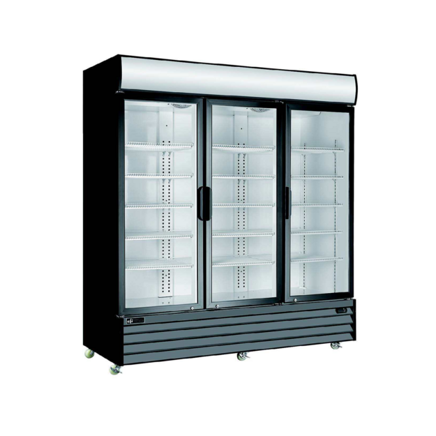EFI C3-68GD 3 Glass Door Refrigerated Merchandiser Black 68"W - [R3] - EFI Sales Canada - - Refrigeration | Purchase online at RYCO Kitchenworks