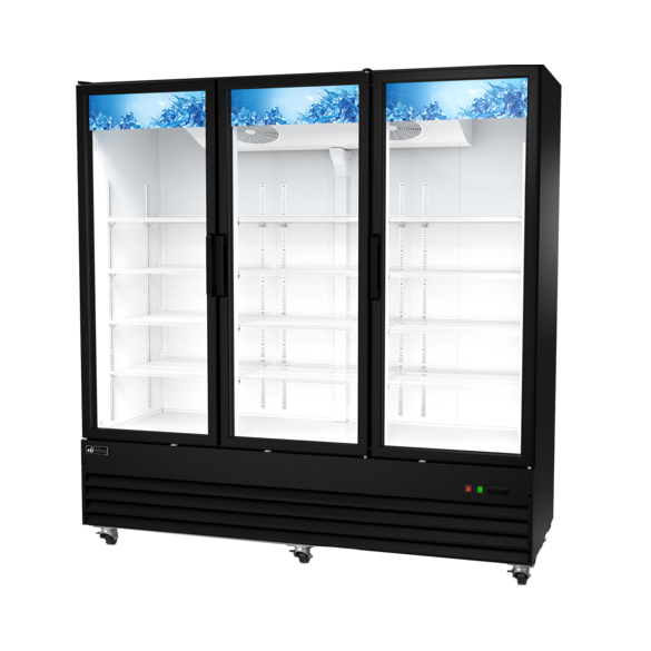 EFI C3-78GDX 3 Glass Door Refrigerated Merchandiser Black 79"W - [R3] - EFI Sales Canada - - Refrigeration | Purchase online at RYCO Kitchenworks