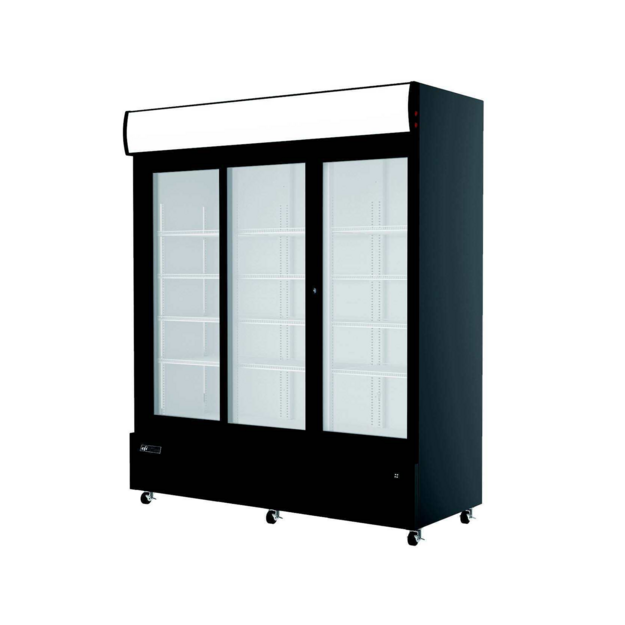 EFI C3S-68GD 3 Glass Sliding Door Refrigerated Merchandiser Black 68"W - [R3] - EFI Sales Canada - - Refrigeration | Purchase online at RYCO Kitchenworks