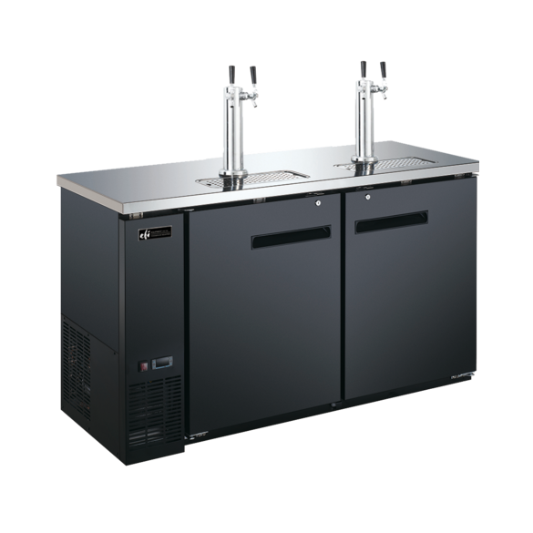 EFI CBBDD2-60CC Draft Beer Cooler, 61"W Black - [BB1] - EFI Sales Canada - - Refrigeration | Purchase online at RYCO Kitchenworks