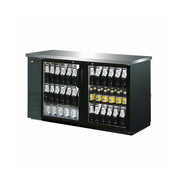 EFI CBBGD2-60CC Back Bar Cooler, 2 Glass Door 61"W Black - [BB1] - EFI Sales Canada - - Refrigeration | Purchase online at RYCO Kitchenworks