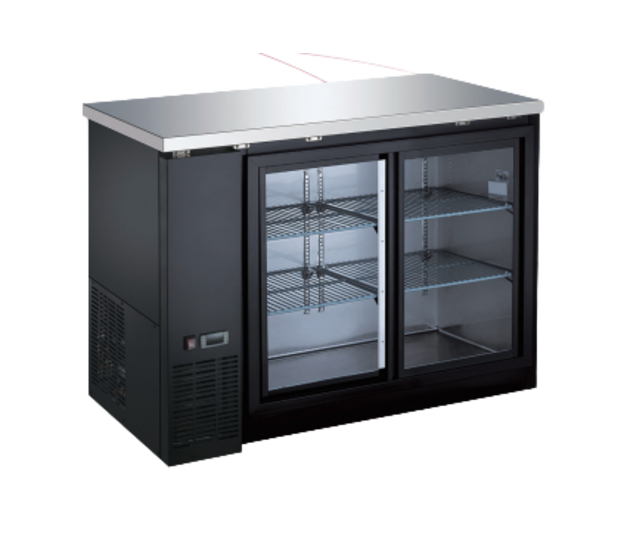EFI CBBGDS2-48CC Back Bar Cooler, 2 Glass Sliding Door 49"W Black - [BB1] - EFI Sales Canada - - Refrigeration | Purchase online at RYCO Kitchenworks