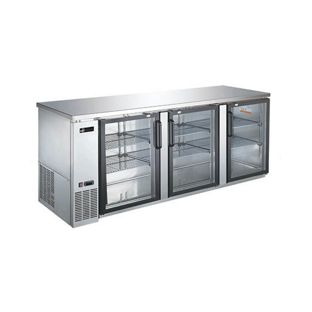 EFI CBBSGD3-90CC Back Bar Cooler, 3 Glass Door 90.5"W Stainless Steel - [BB1] - EFI Sales Canada - - Refrigeration | Purchase online at RYCO Kitchenworks