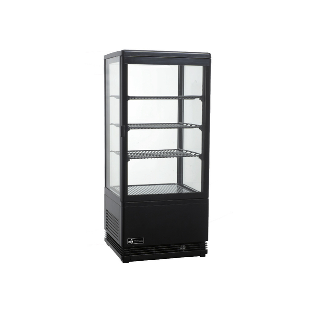 EFI CGSM-1738-B Display Refrigerated Sq. Merchandiser Black 17"W - [R1] - EFI Sales Canada - - Refrigeration | Purchase online at RYCO Kitchenworks