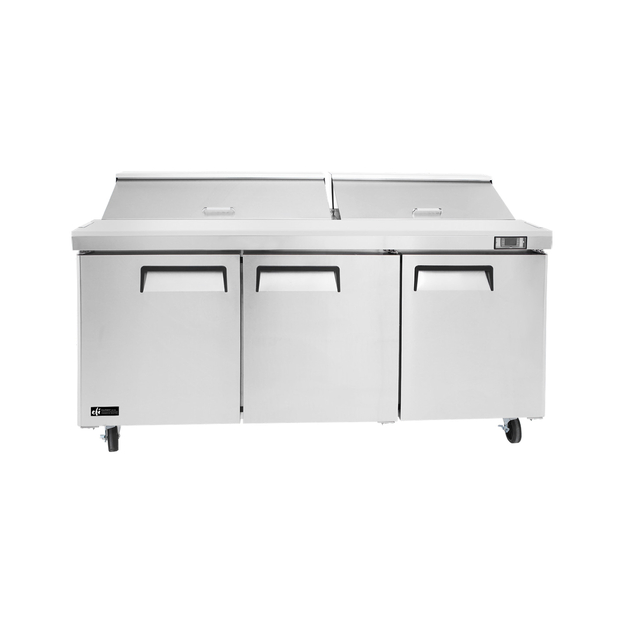 EFI CSDR3-72VC 3 Solid Door Sandwich Prep Refrigerator 72"W - [U3] - EFI Sales Canada - - Refrigeration | Purchase online at RYCO Kitchenworks