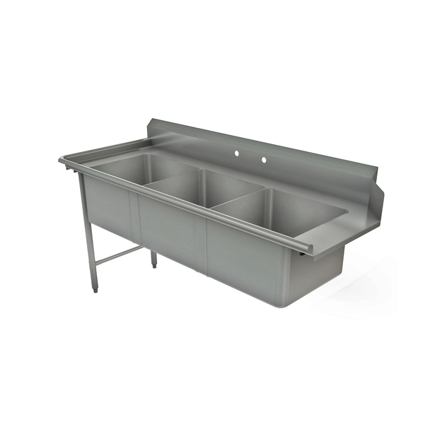 Tarrison TA-SPDT372L-KIT Soiled Dishtable, 3-Comp. Sink Left 72"W - [SK1] - Tarrison - - Soiled Dishtable | Purchase online at RYCO Kitchenworks